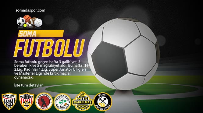 Soma Futbolunda Geçen Haftanın Karnesi ve Bu Haftanın Maç Programı